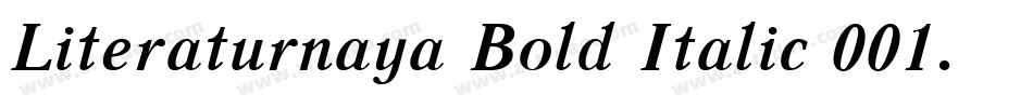 Literaturnaya Bold Italic 001.001字体转换